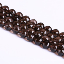 Wholesale DIY jewelry Good Quality natural  faceted cut smoky quartz loose beads